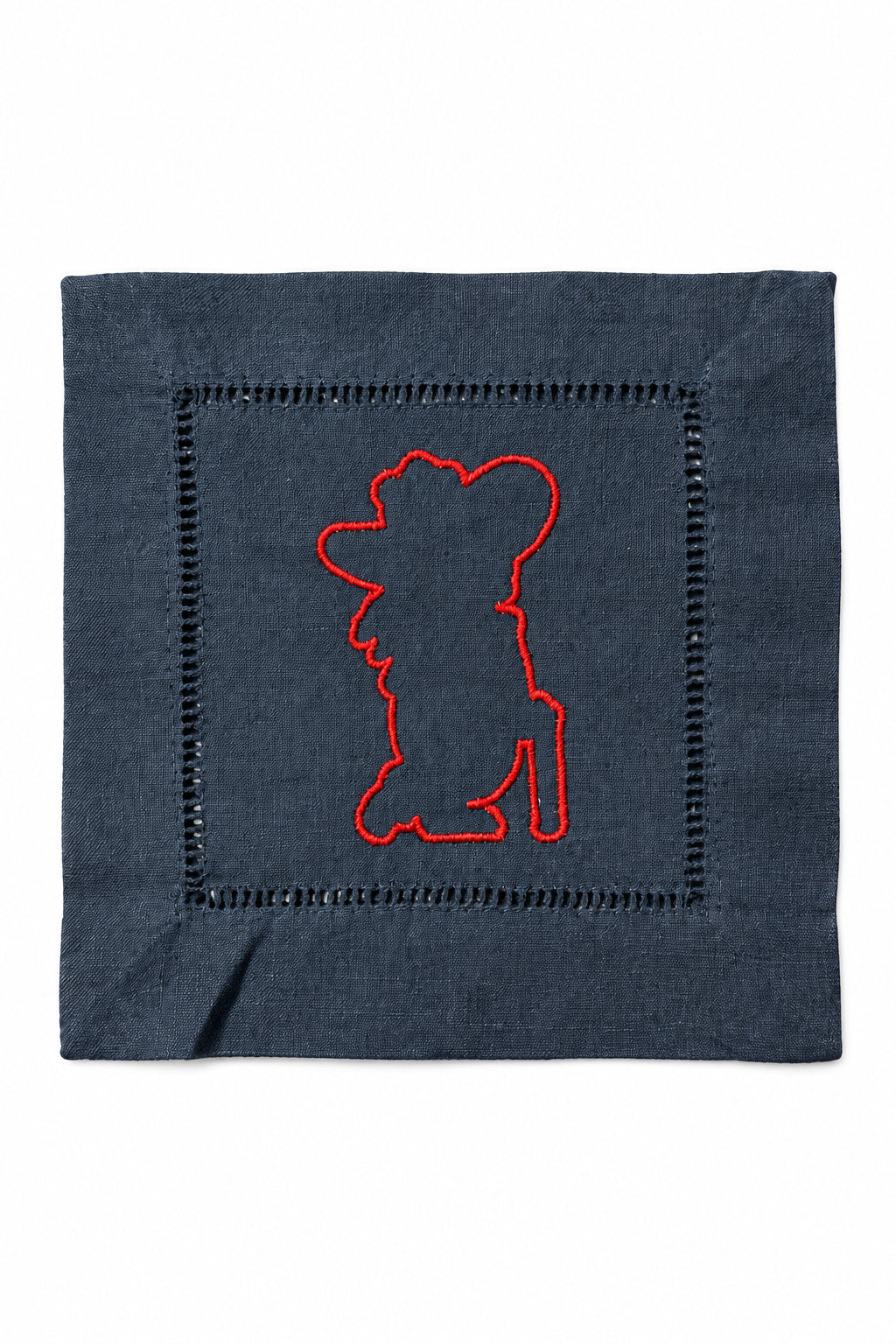 Colonel Reb linen cocktail napkins in navy, set of 4