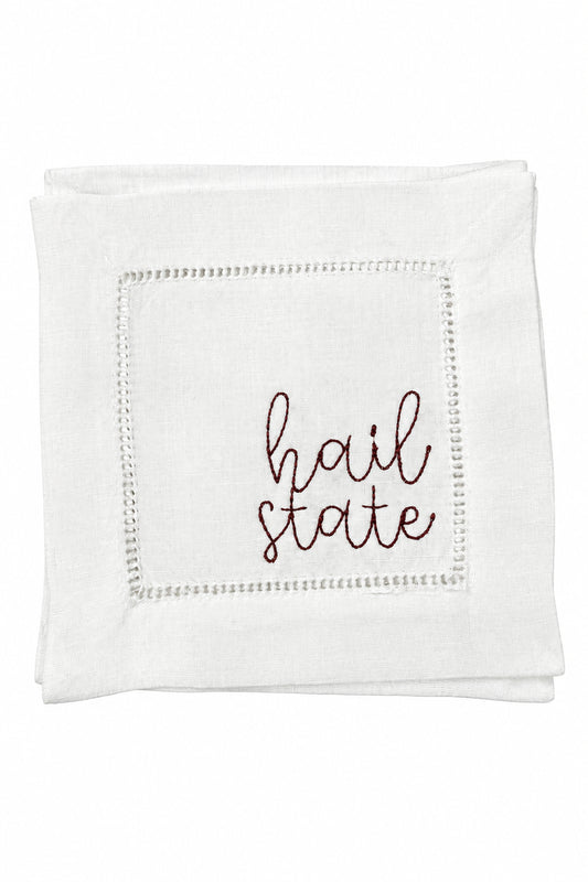 Hail State linen cocktail napkins, set of 4