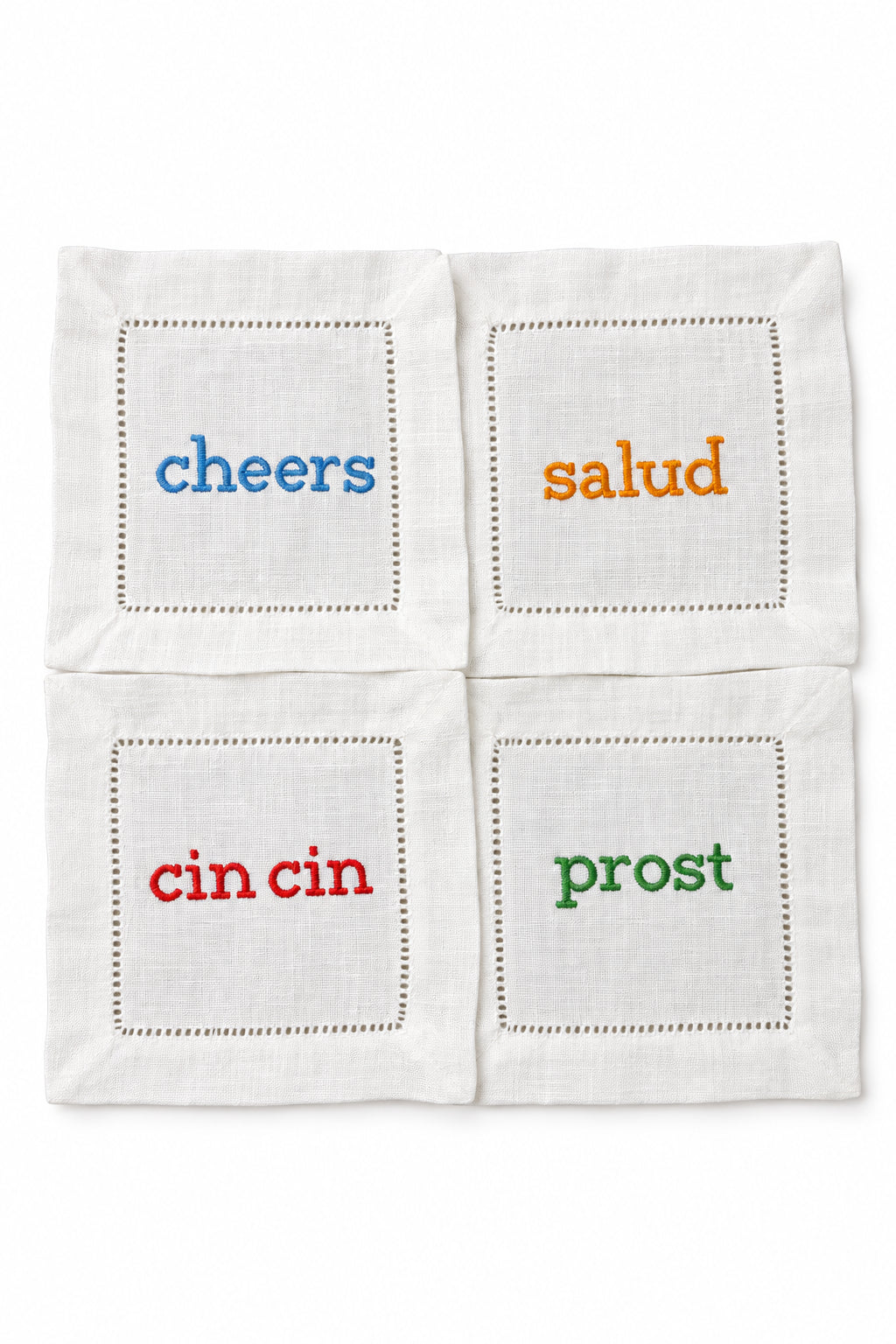 Cheers linen cocktail napkins, set of 4