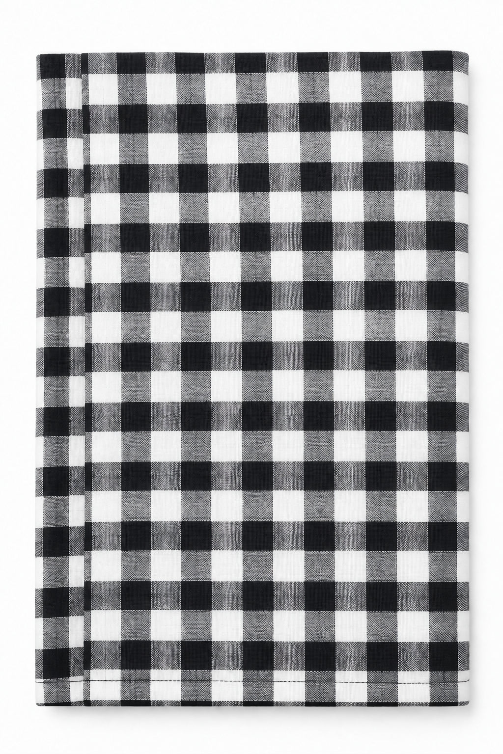 Black and white gingham fabric for the Halloween candy bucket