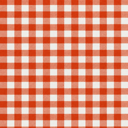 Orange and white gingham fabric for the Halloween candy bucket
