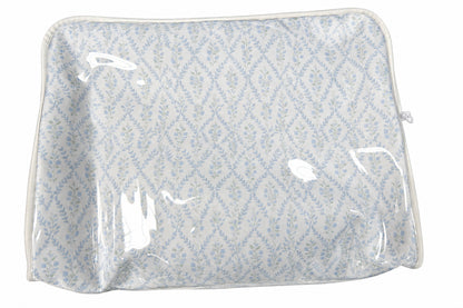 Green and blue floral cosmetic case