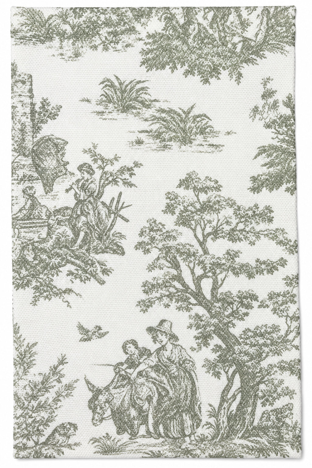 Tan toile wreath sash fabric