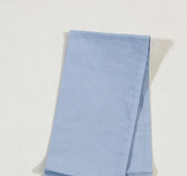 Light blue solid wreath sash, folded